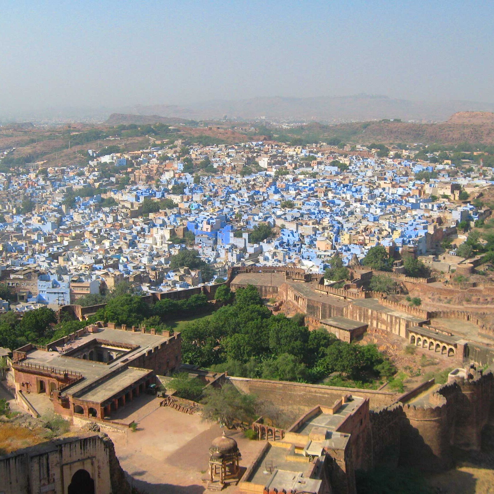 Jodphur Fort looking over the blue city