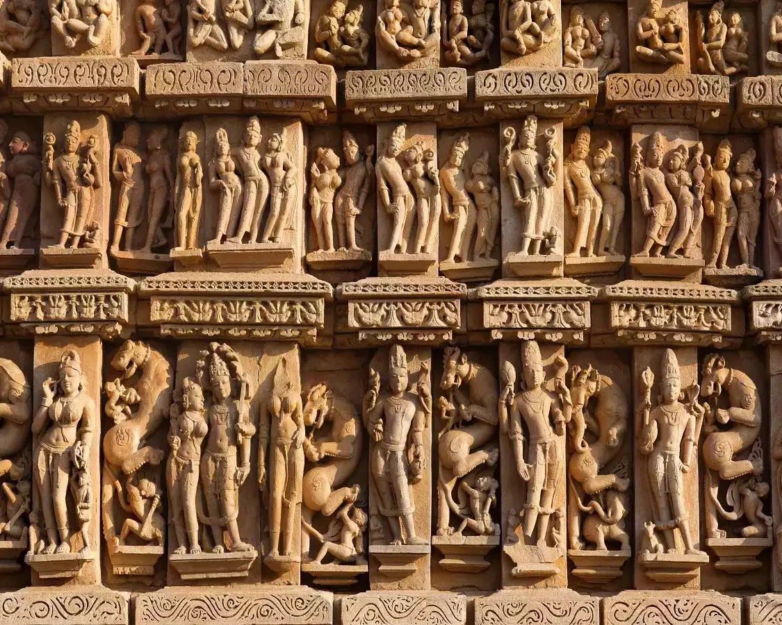 Khajuraho Temple erotic sculptures