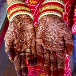 Henna tattoo on hands, India Tour