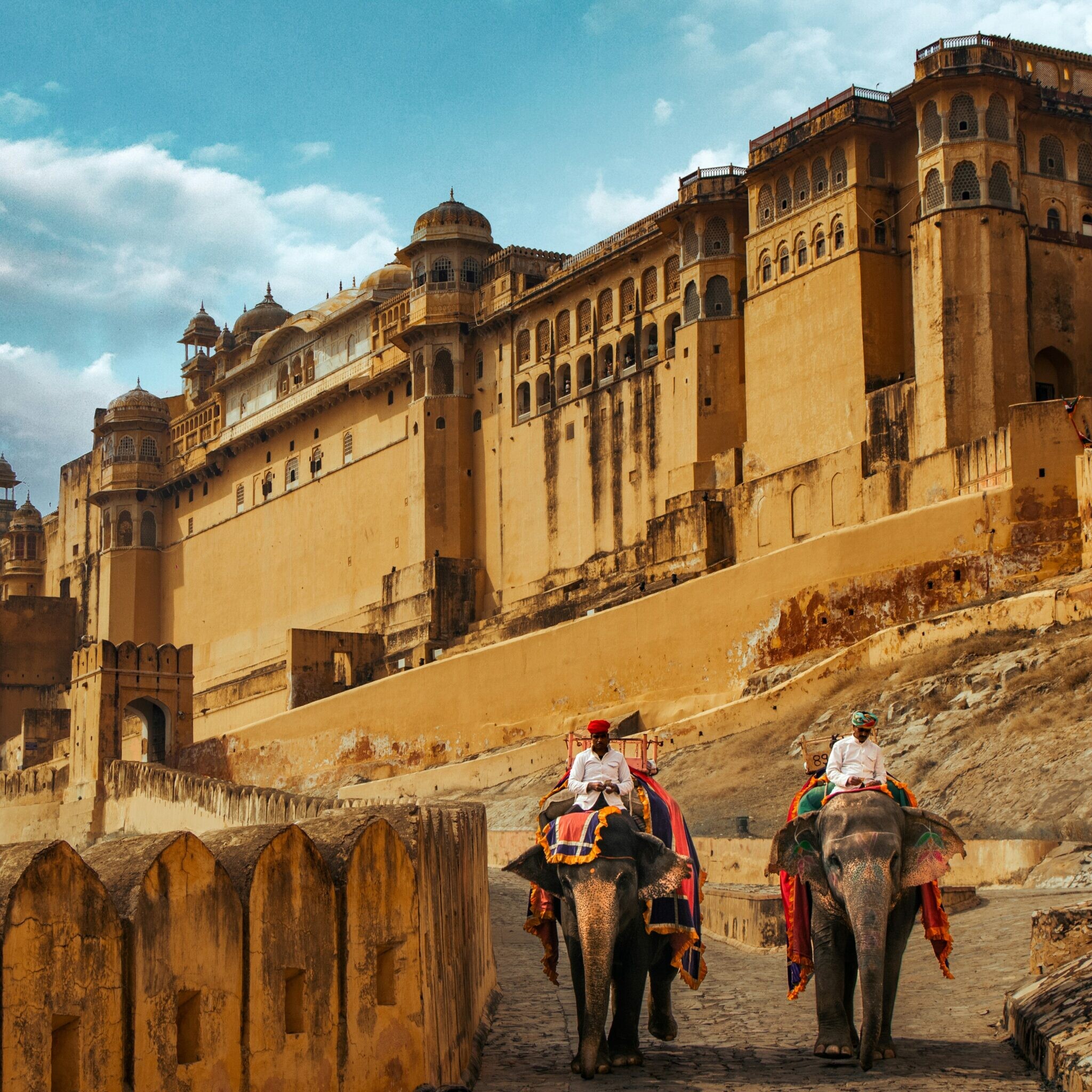 Elephant ride at Amber Fort in Jaipur