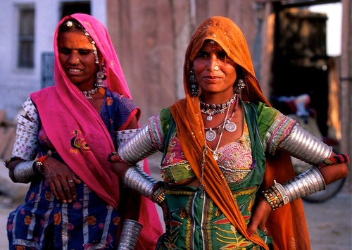 Indian women in colourful saris