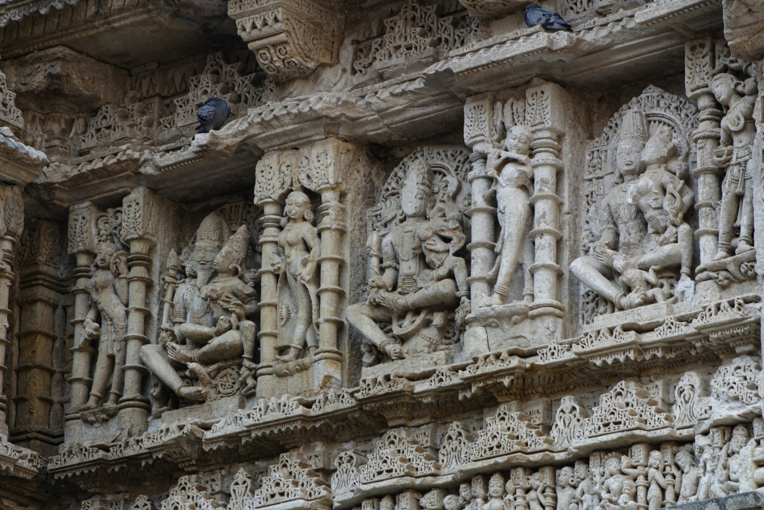 Example of ornate sculptural carvings in Indian temples