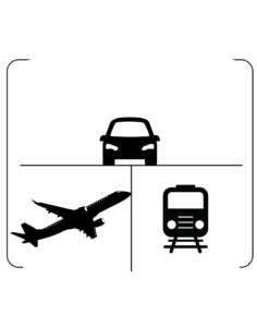 car , aeroplene and Train